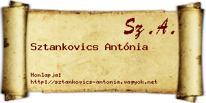 Sztankovics Antónia névjegykártya